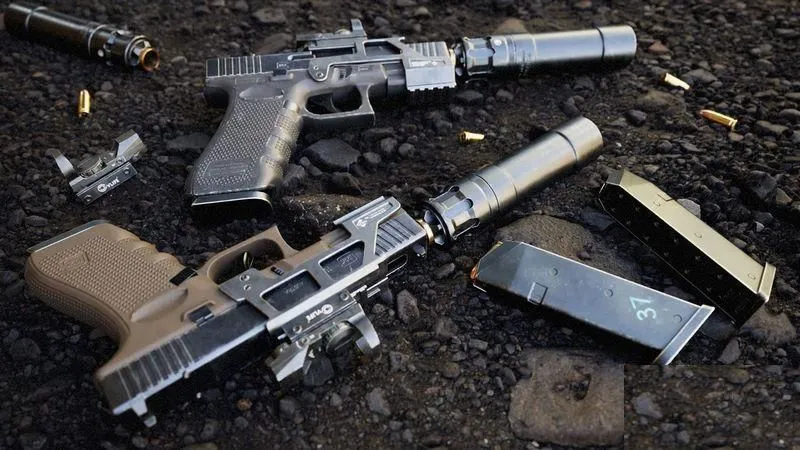 PBR Game 3D Models - Glock 19 Gen 4 with Attachments