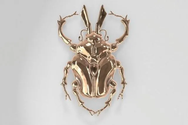 PBR Game 3D Models - Golden Scarab Beetle