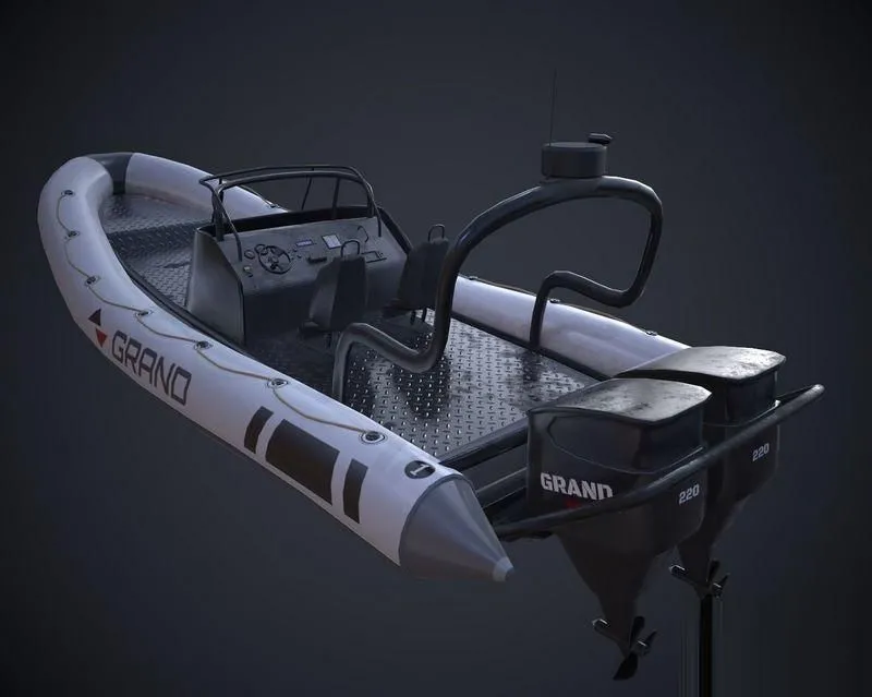 PBR Game 3D Models - Grand Dinghy Boat