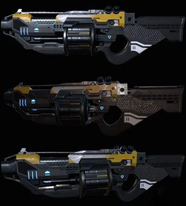 PBR Game 3D Models - Grenade launcher