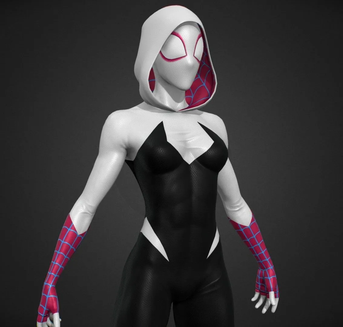 PBR Game 3D Models - Gwen Stacy Spider Man Across The Spider Verse