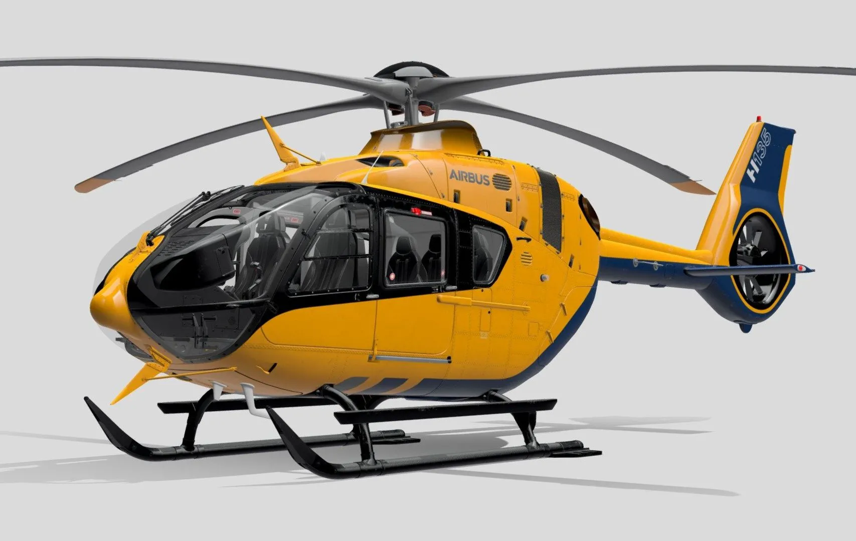 PBR Game 3D Models - H135 Airbus Helicopter