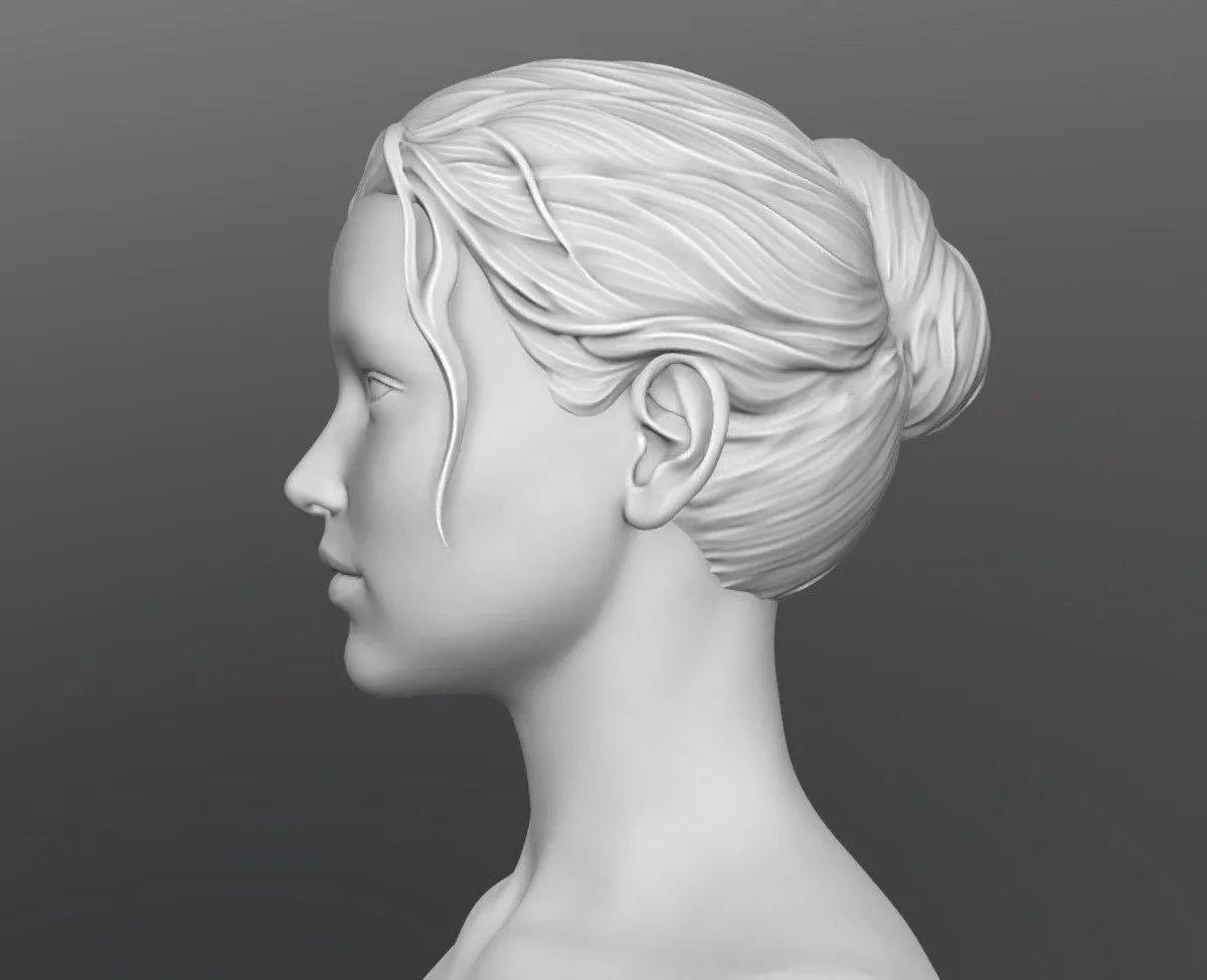 PBR Game 3D Models - Hair 07
