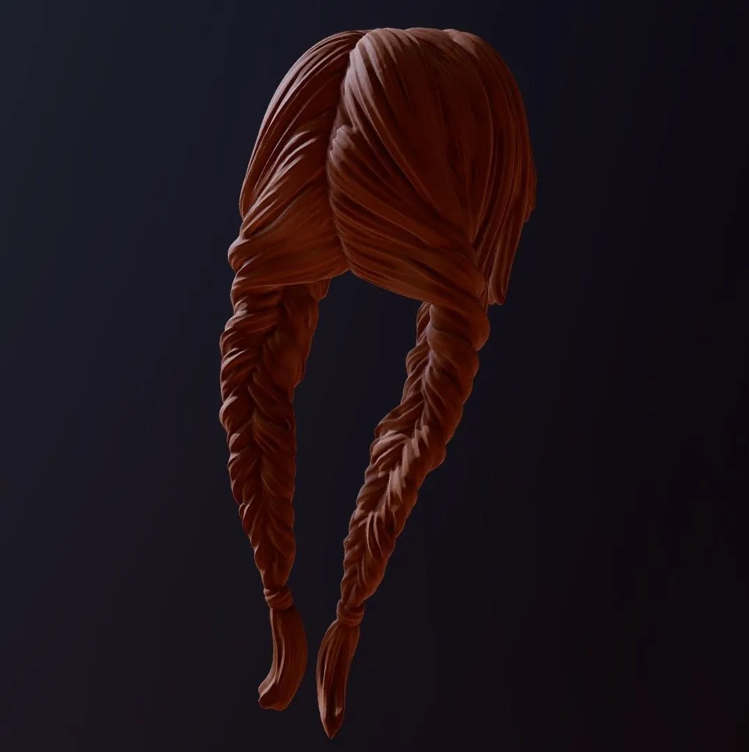 PBR Game 3D Models - Hair 32