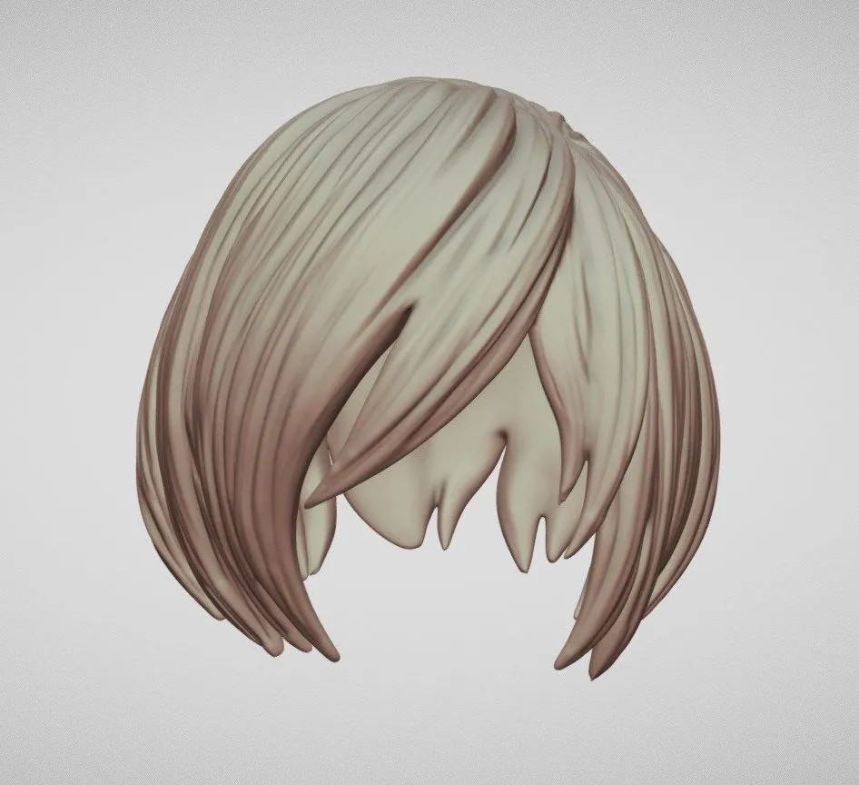 PBR Game 3D Models - Hair 39