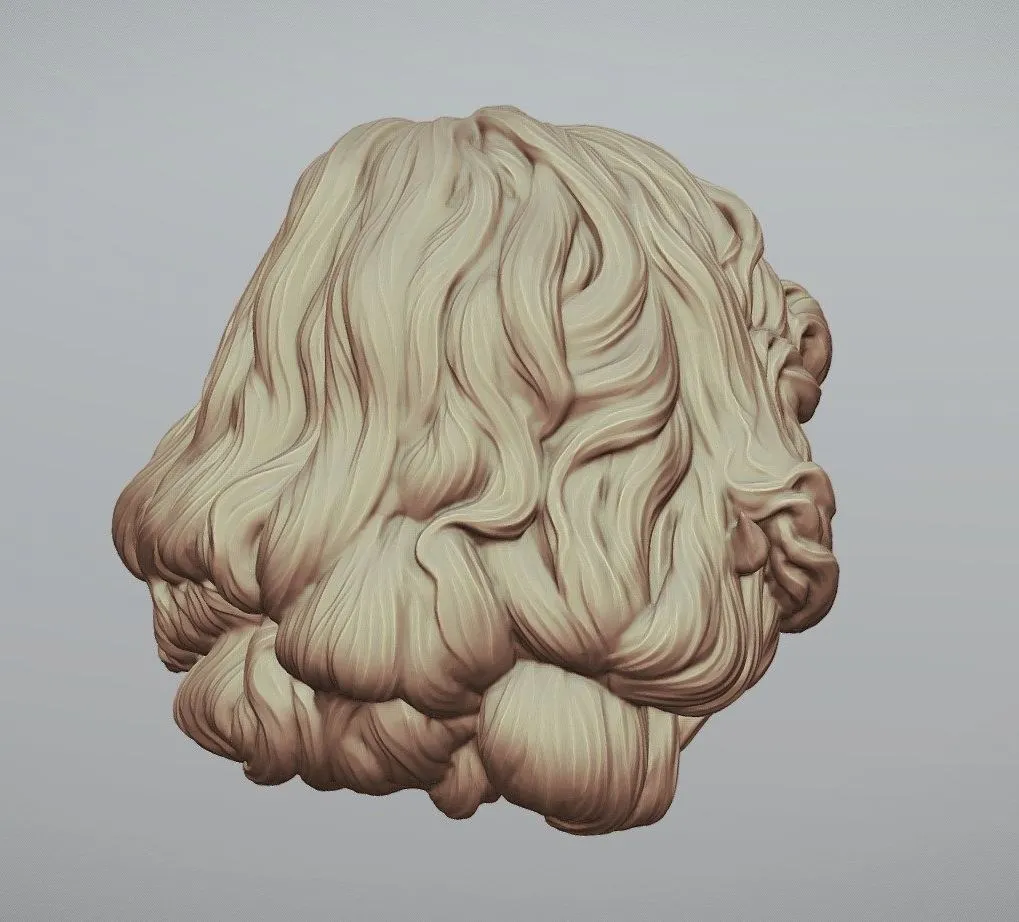 PBR Game 3D Models - Hair 43