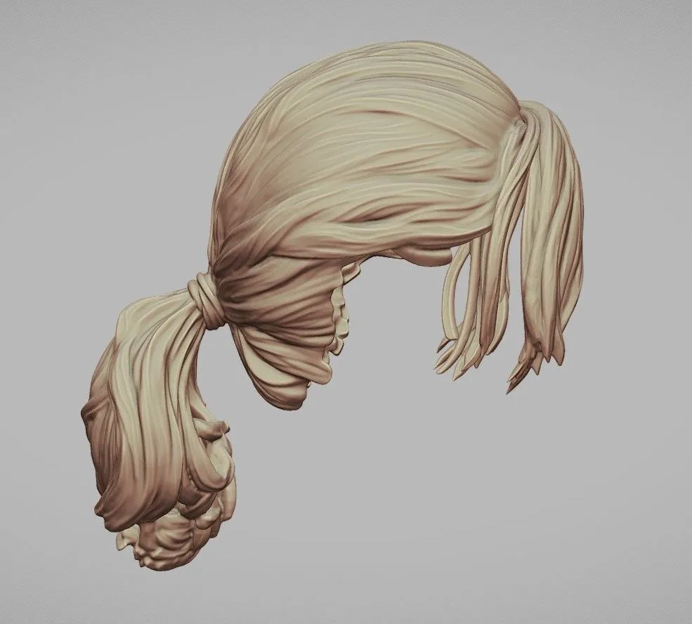 PBR Game 3D Models - Hair 44