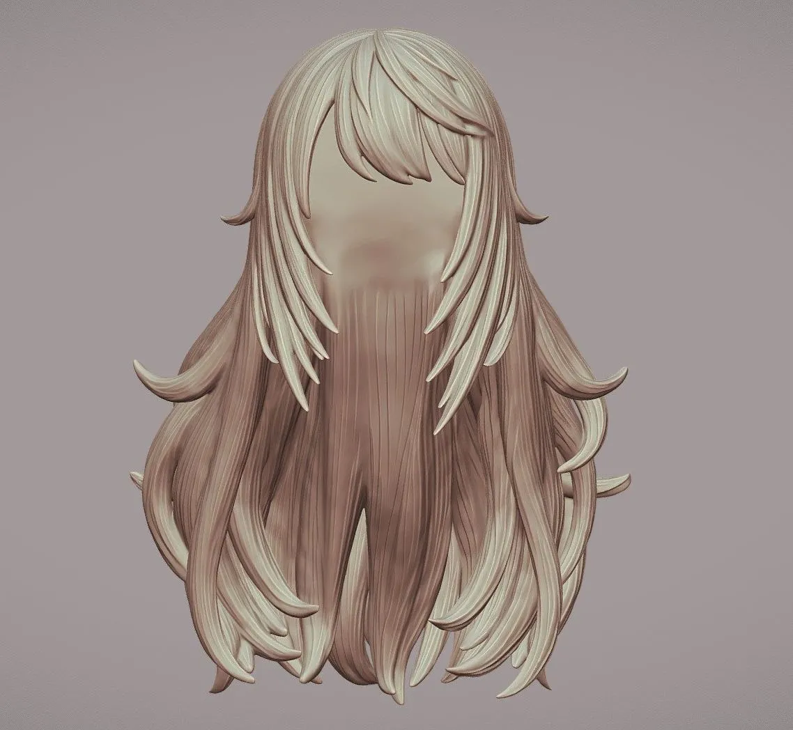 PBR Game 3D Models - Hair 49