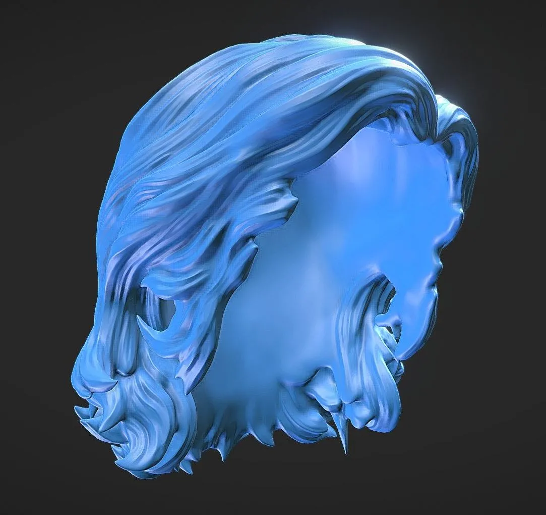 PBR Game 3D Models - Hair 75