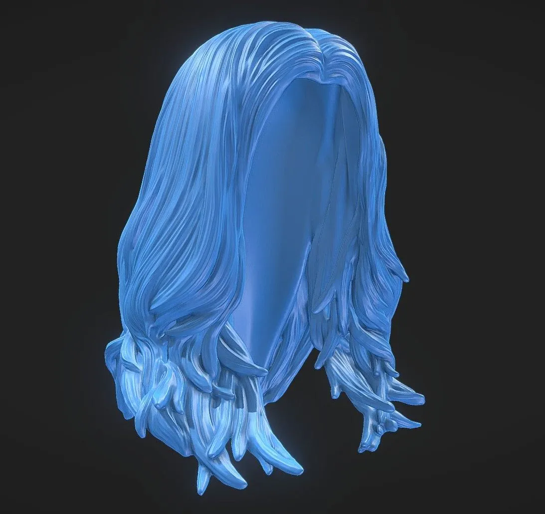 PBR Game 3D Models - Hair 76
