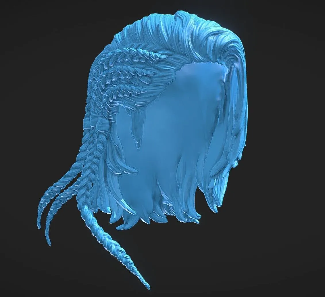 PBR Game 3D Models - Hair 78