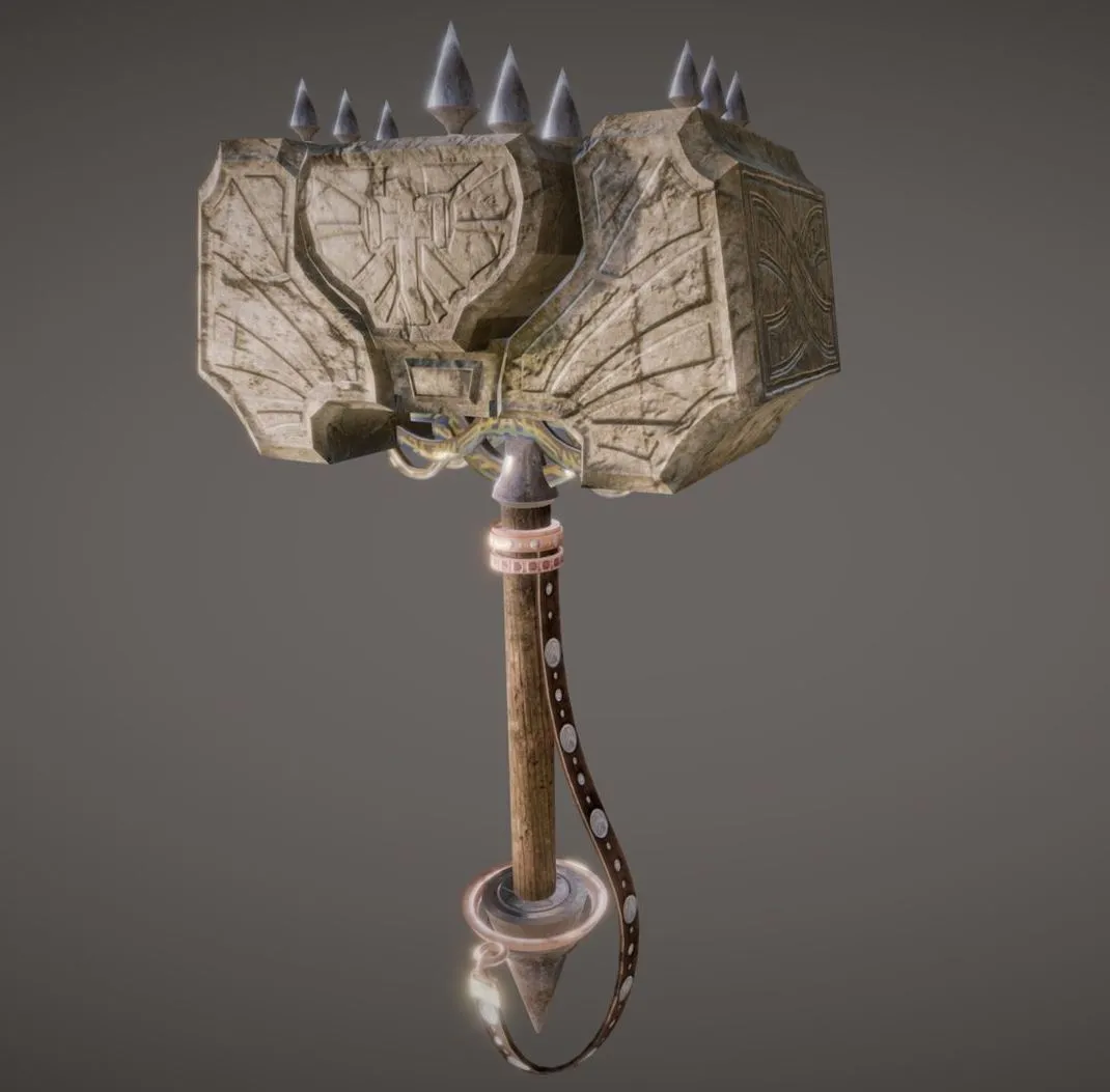 PBR Game 3D Models - Hammer