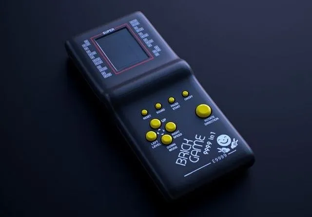 PBR Game 3D Models - Handheld Tetris Brick