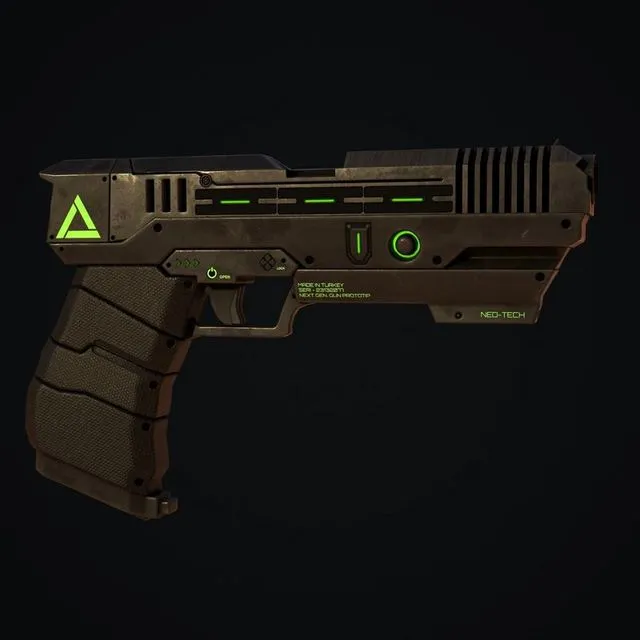 PBR Game 3D Models - Hard Ops Gun Green Arrow
