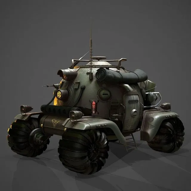 PBR Game 3D Models - Heavy armored vehicle