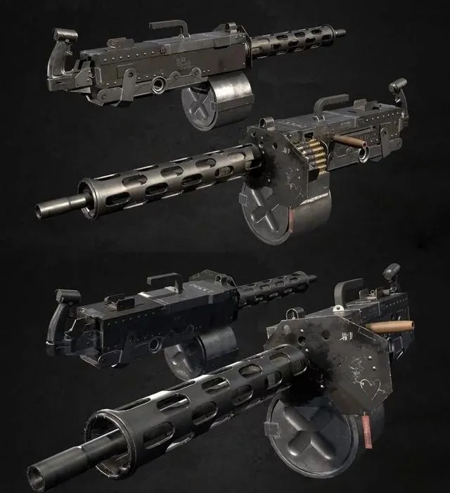 PBR Game 3D Models - Heavy Machinegun