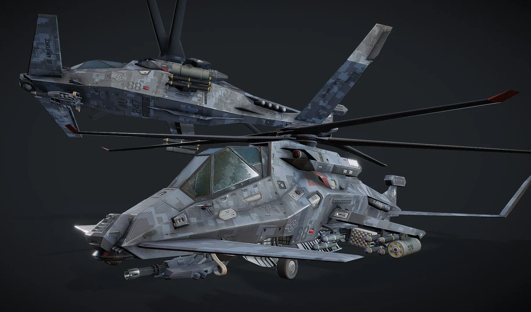 PBR Game 3D Models - Helicopter