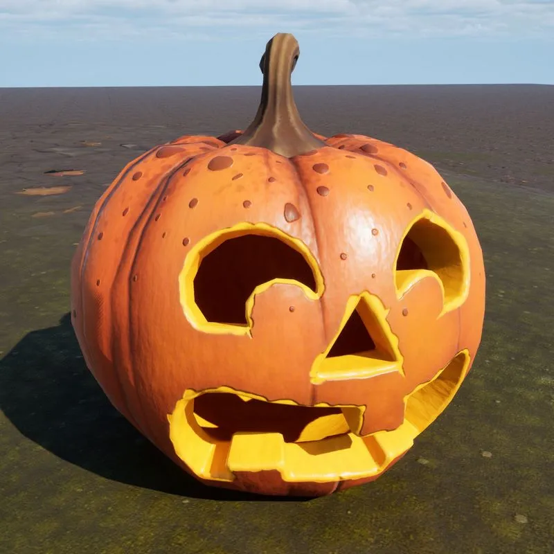 PBR Game 3D Models - Helloween pumpkin V1