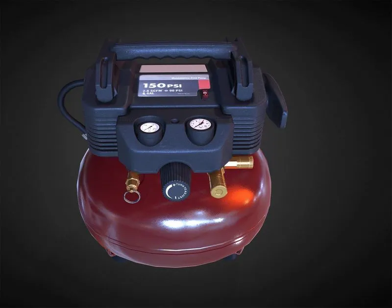 PBR Game 3D Models - Hend Held Air Compressor