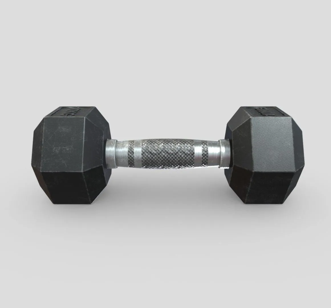PBR Game 3D Models - Hex Dumbbell 10Kg