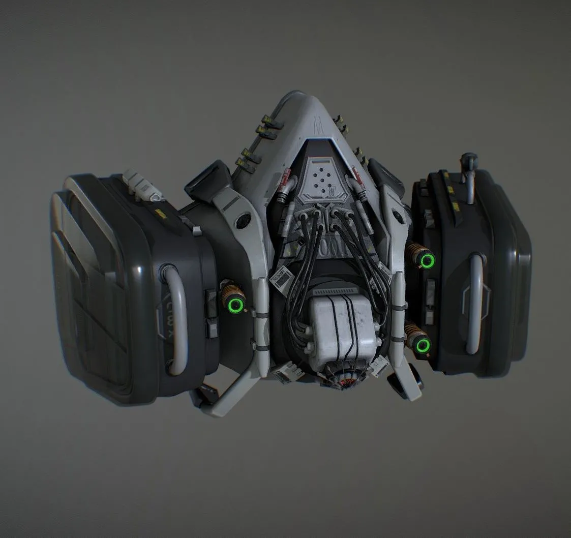 PBR Game 3D Models - Hi Tech Respirator