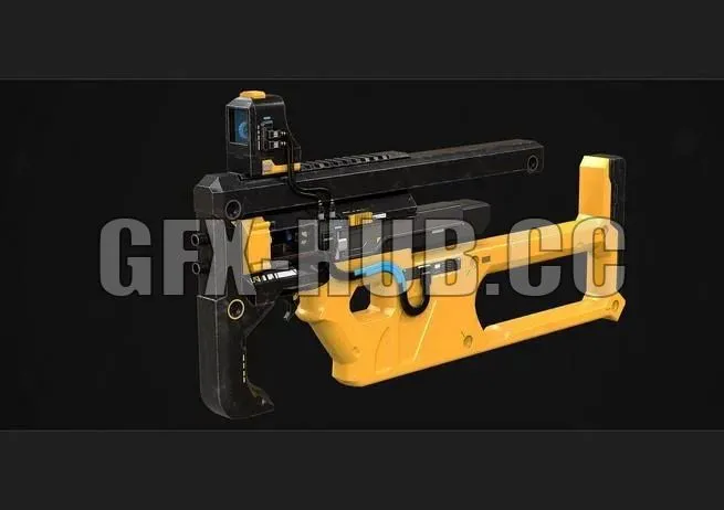 PBR Game 3D Models - High Voltage Gun