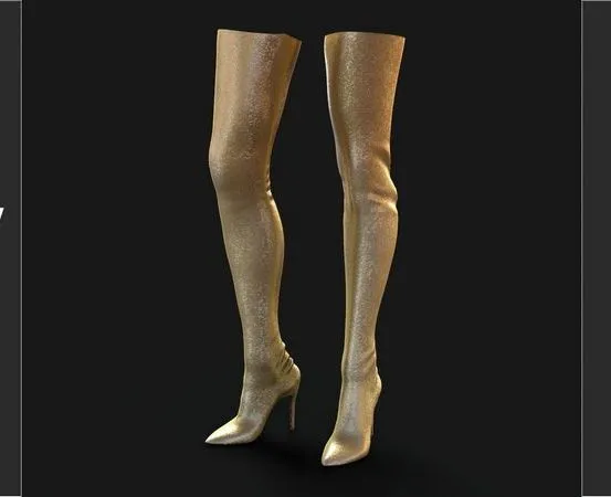 PBR Game 3D Models - Highheel Knife Boots