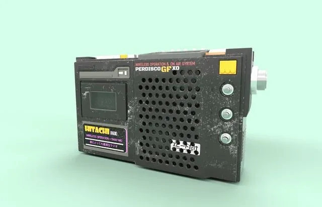 PBR Game 3D Models - Hitachi Radio