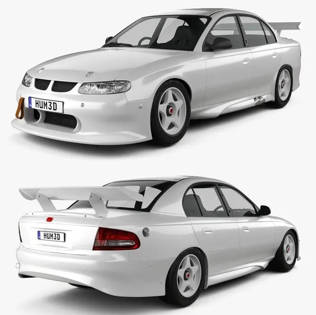 PBR Game 3D Models - Holden Commodore Race Car sedan 1997