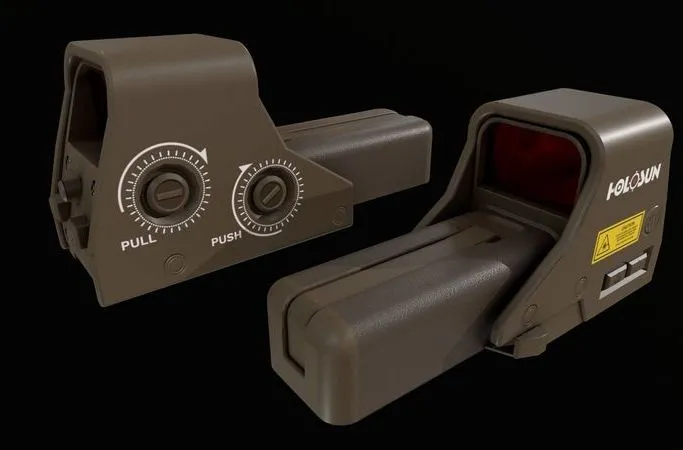 PBR Game 3D Models - Holosun Holographic Sight