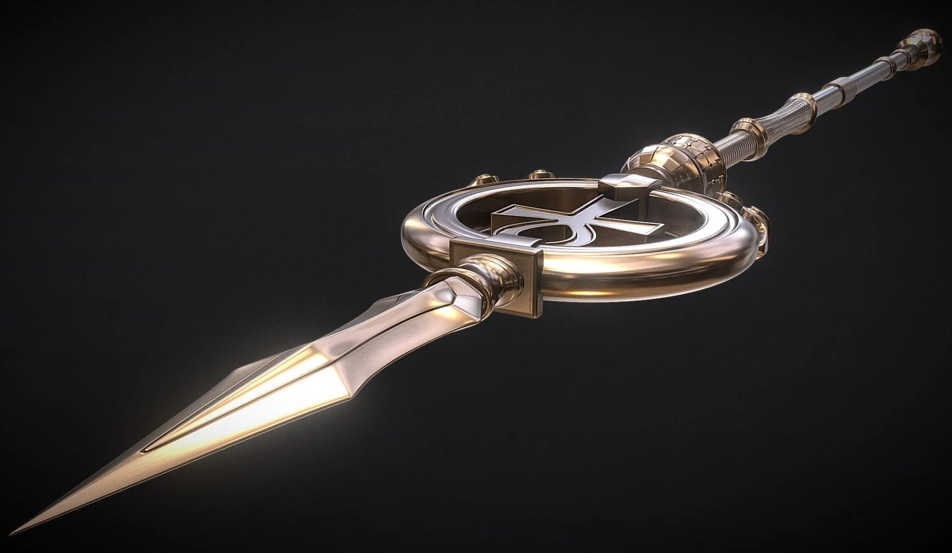 PBR Game 3D Models - Horus Staff 3D Printing