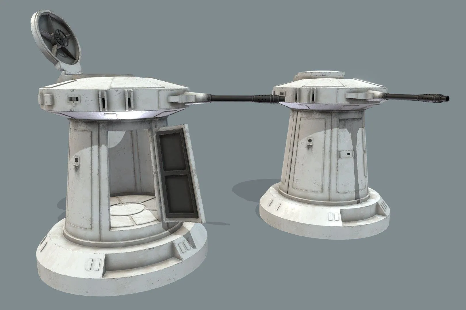 PBR Game 3D Models - Hoth Gun Turret