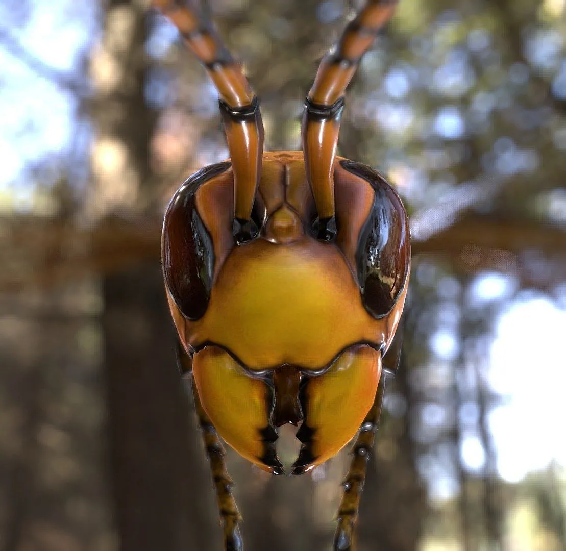 PBR Game 3D Models - Hovering wasp