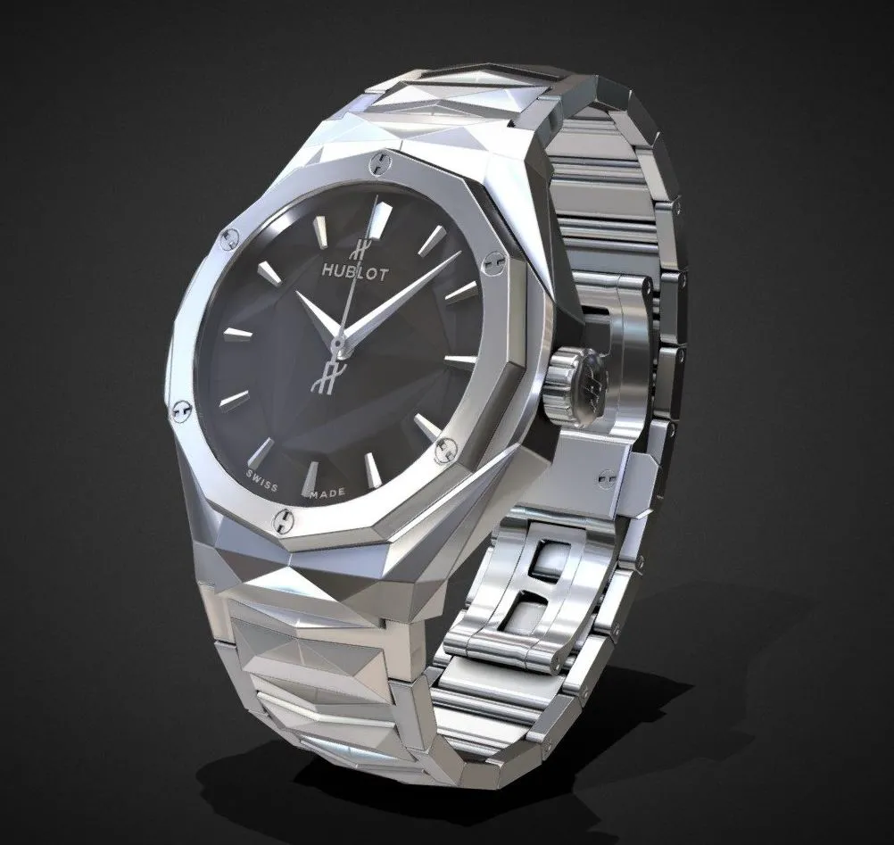 PBR Game 3D Models - Hublot Orlinski Titanium