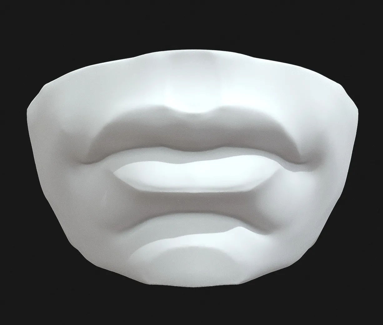 PBR Game 3D Models - Human Mouth Sculpt Practice