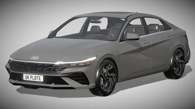 PBR Game 3D Models - Hyundai Elantra 2024