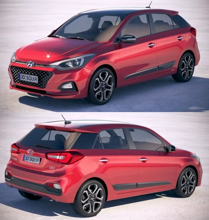 PBR Game 3D Models - Hyundai i20 2019