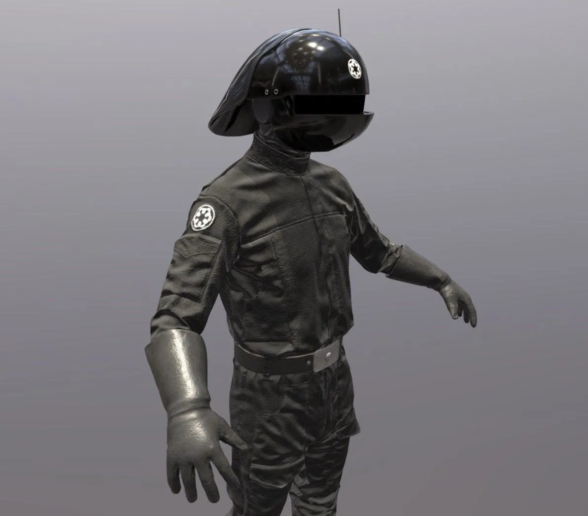 PBR Game 3D Models - Imperial Gunner Return Of The Jedi