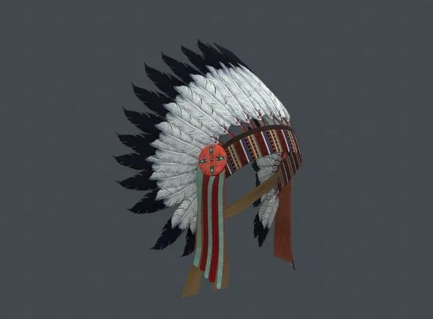 PBR Game 3D Models - Indian headdress