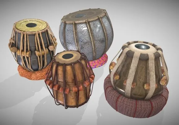 PBR Game 3D Models - Indian Tablas   Tably