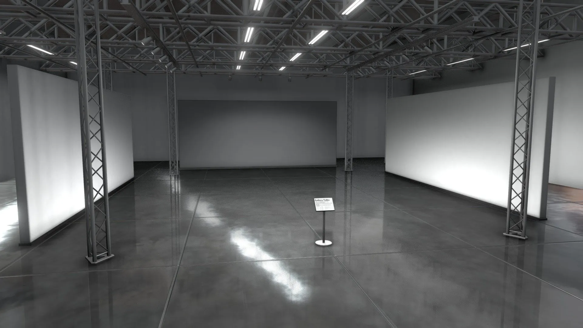 PBR Game 3D Models - Industrial Art Gallery