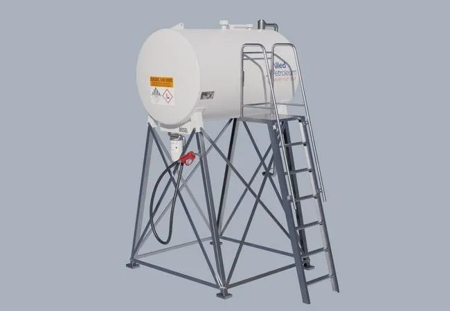 PBR Game 3D Models - Industrial diesel oil tank