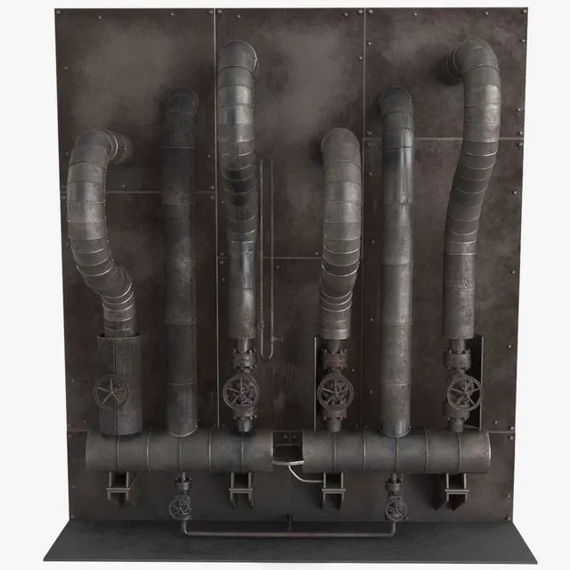 PBR Game 3D Models – Industrial Pipes