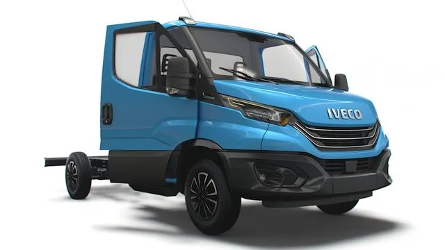 PBR Game 3D Models - Iveco Daily Single Cab HQ Interior L2 Chassis 2023
