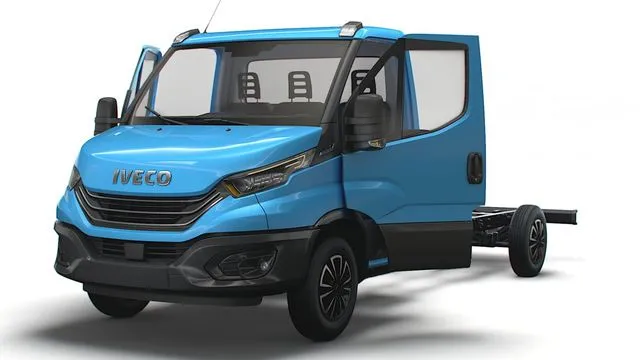 PBR Game 3D Models - Iveco Daily Single Cab HQ Interior L4 Chassis 2023