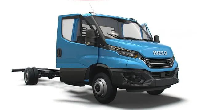 PBR Game 3D Models - Iveco Daily Single Cab HQ Interior L6 Chassis 2023
