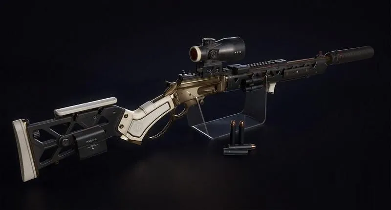 PBR Game 3D Models - Ivory sniper rifle