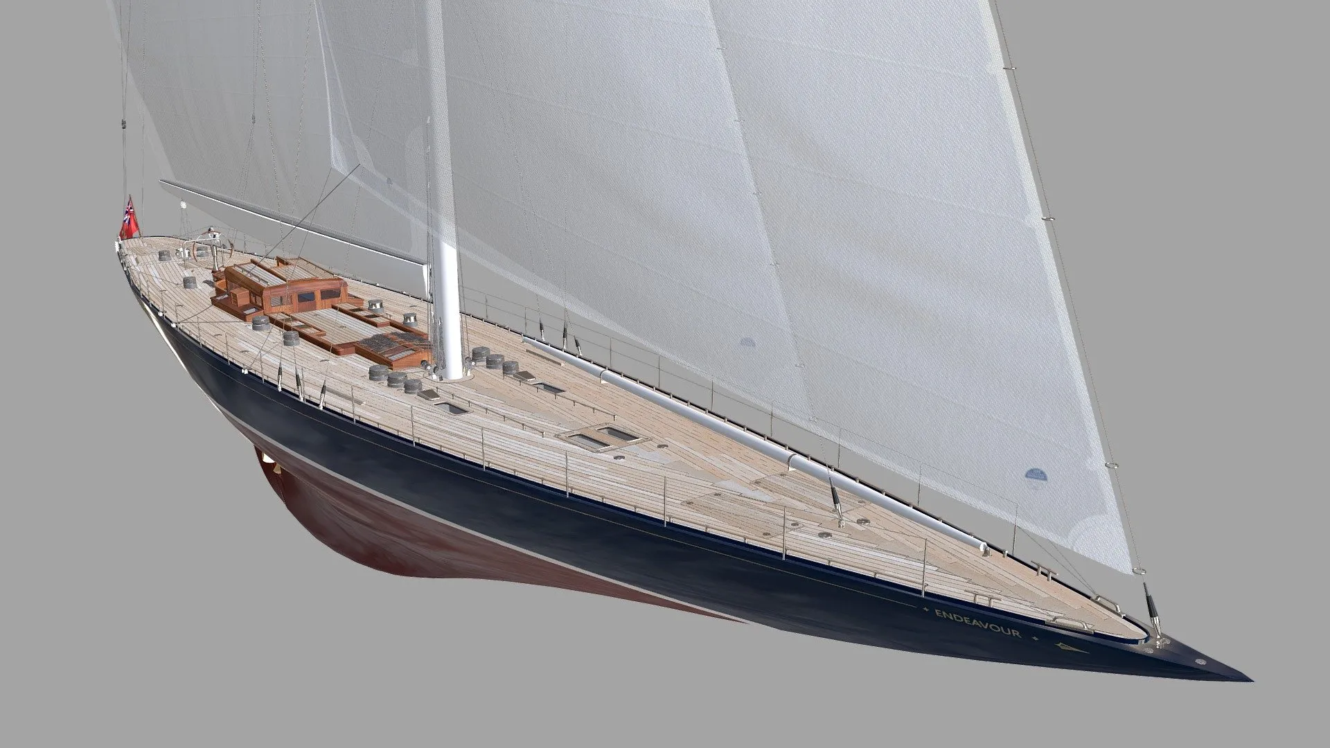 PBR Game 3D Models - J Class Yacht Endeavour Jk4