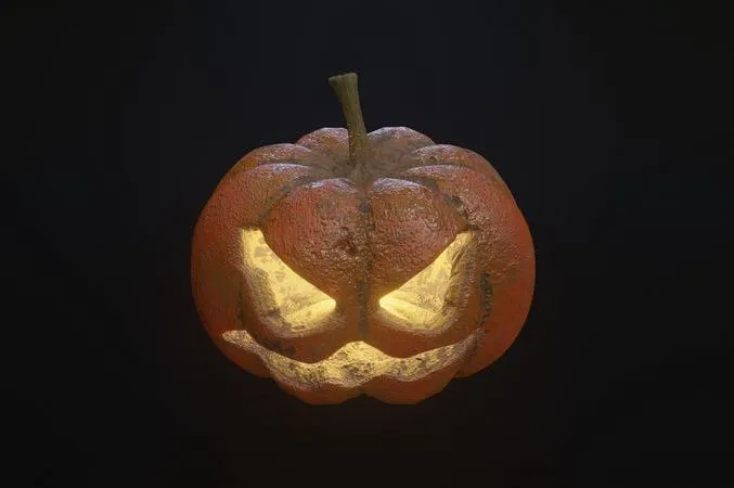 PBR Game 3D Models - Jack-O-Lantern