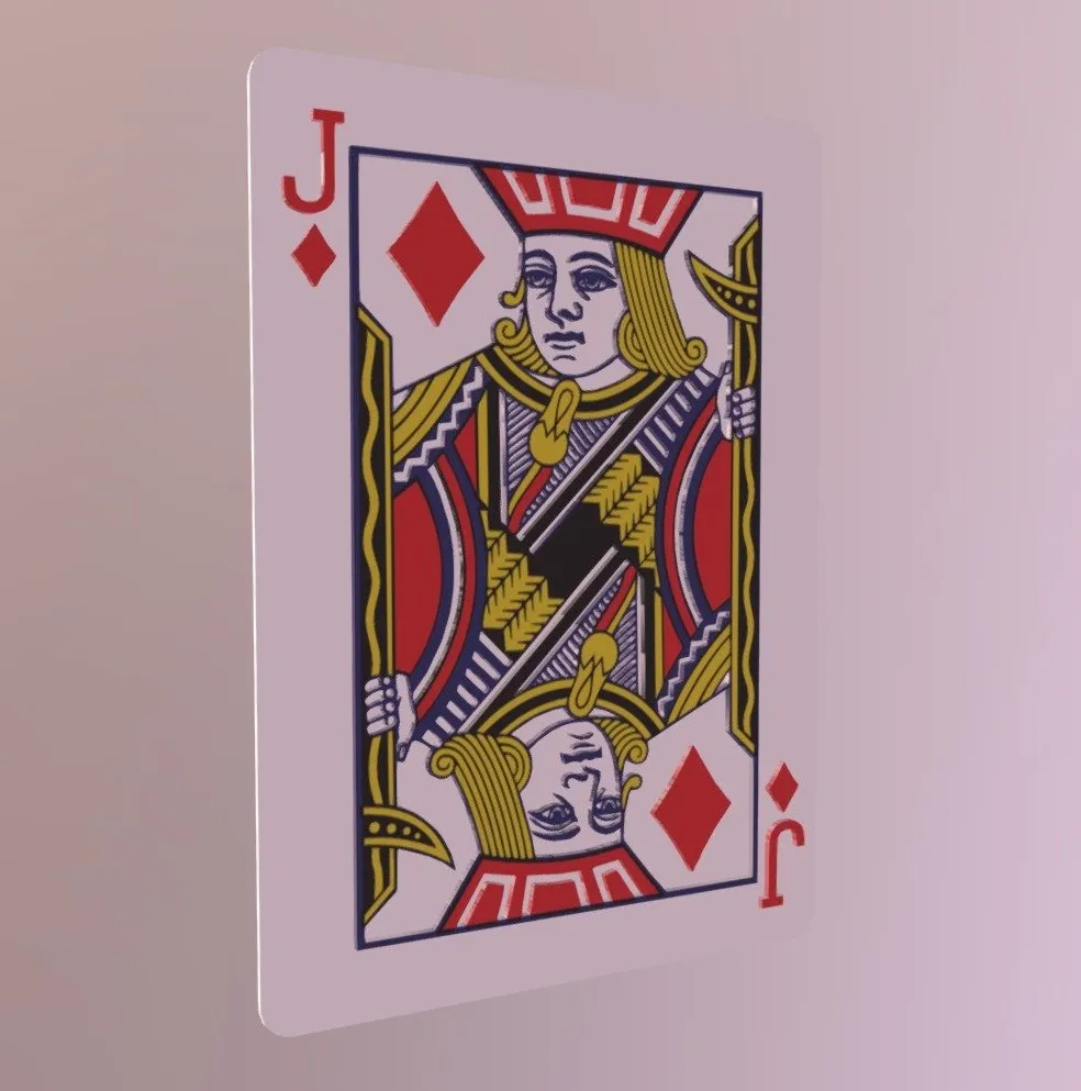 PBR Game 3D Models - Jack Of Diamonds